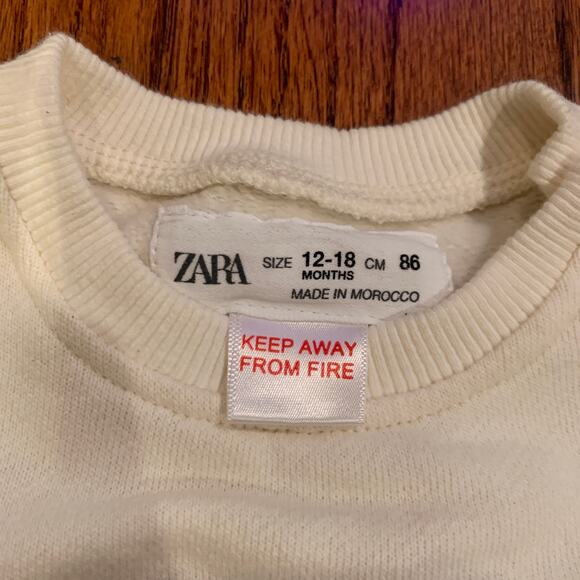 Zara Crewneck Sweatshirt Lot | Cream Multi | 12-18 months - Picture 5 of 15